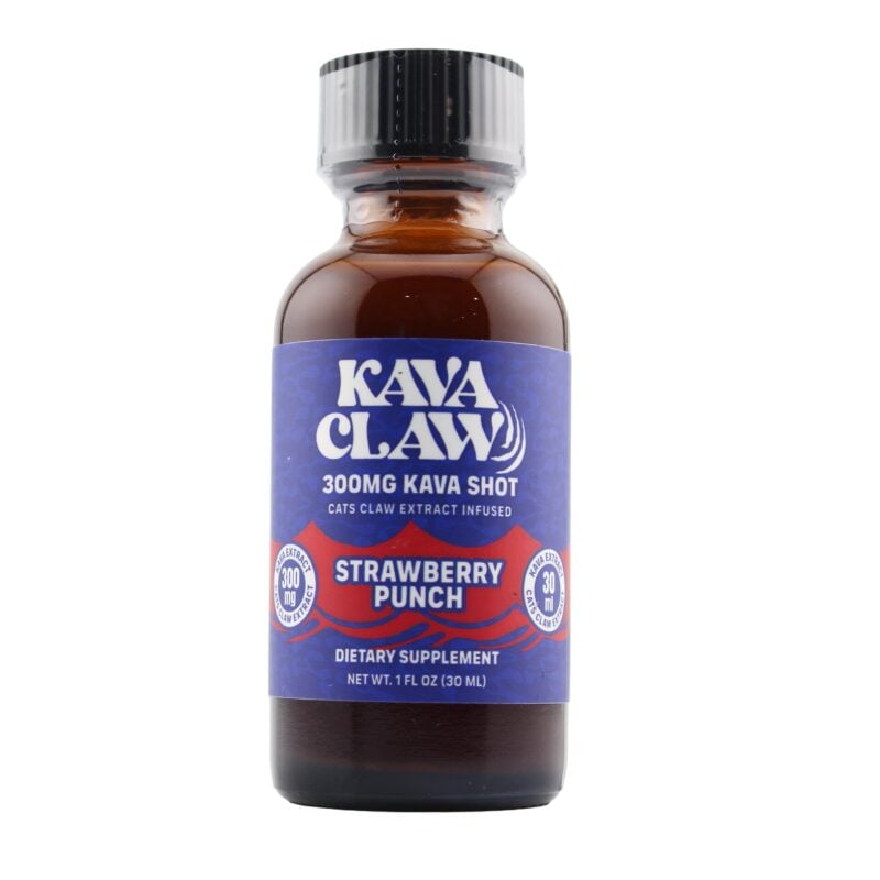Kava Claw Cat's Claw Kava Extract Shot Strawberry Punch 300mg 30ml