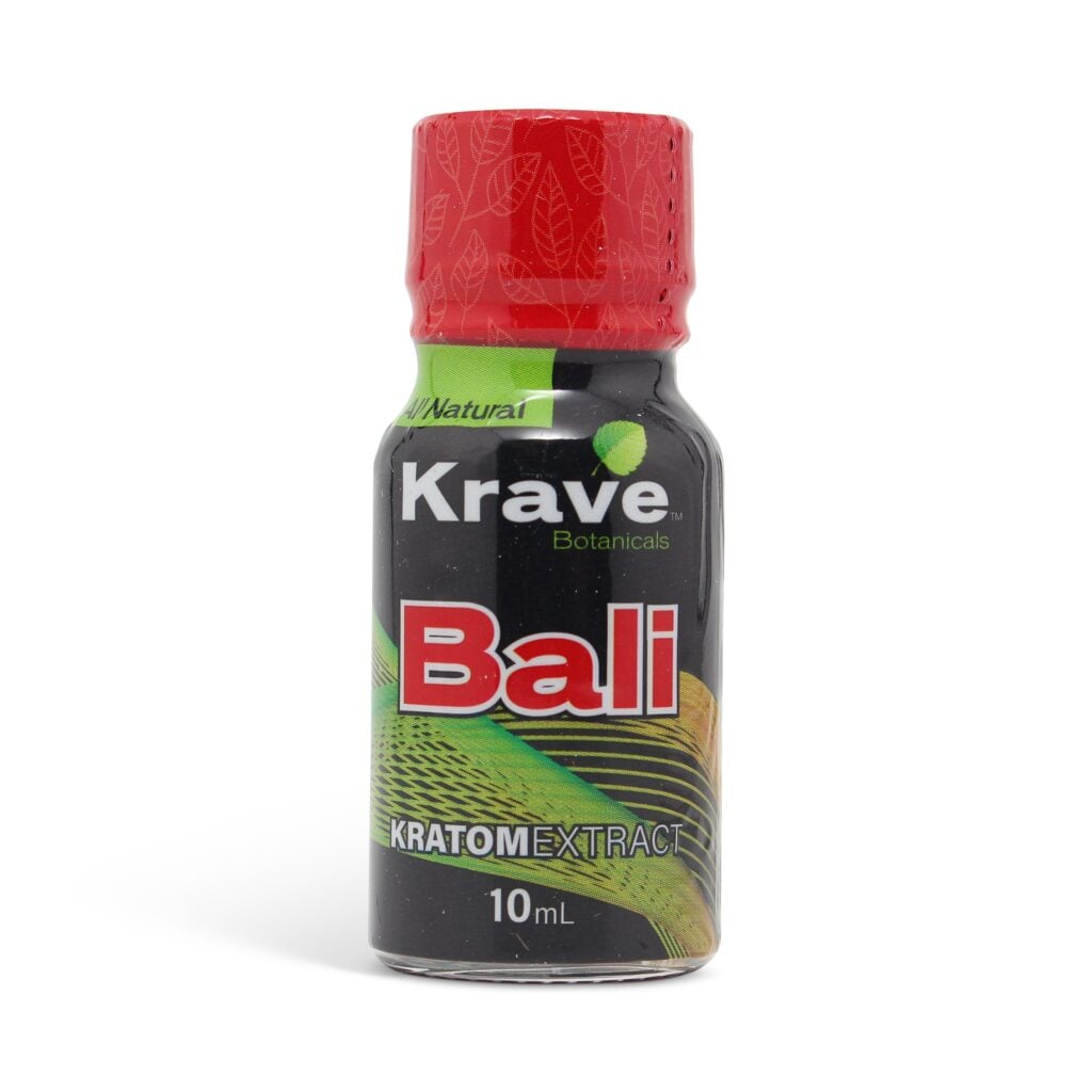 Krave Kratom Liquid Extract Shot Bali 100mg 10ml