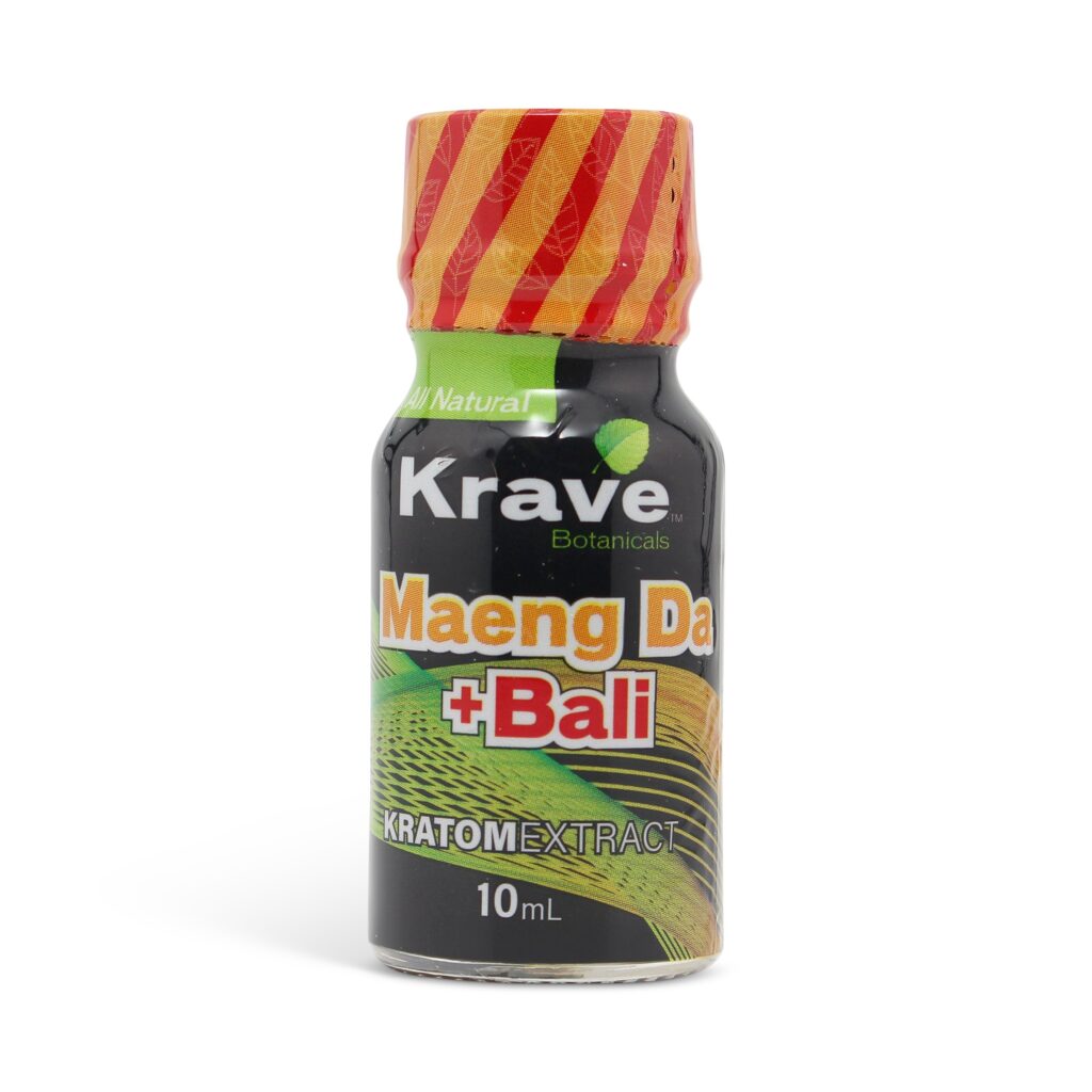 Krave Kratom Liquid Extract Shot Maeng Da + Bali 100mg 10ml