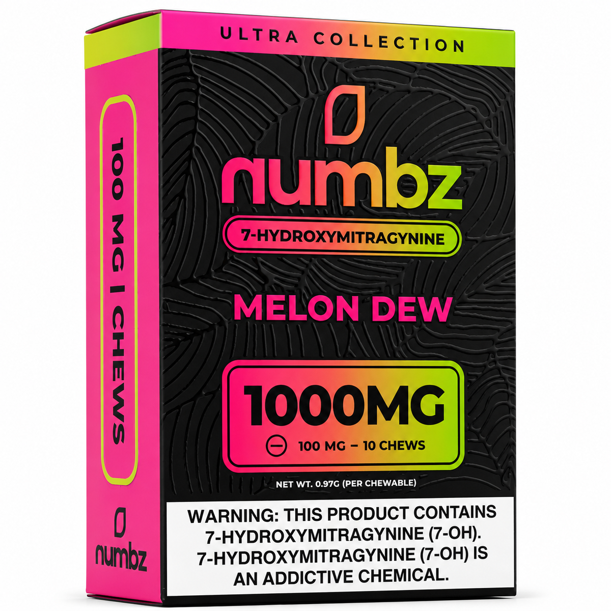 Numbz Kratom Leaf Extract Chewable Tablets Melon Dew 100mg
