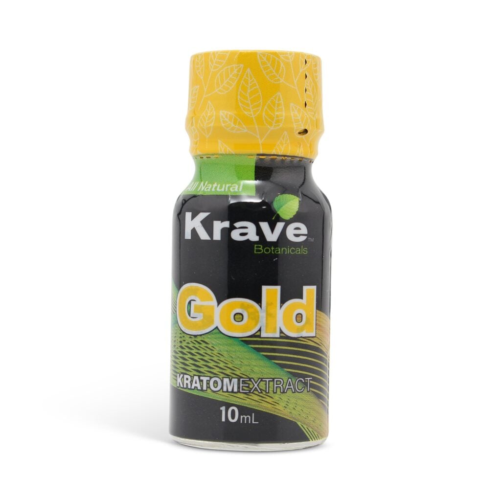 Krave Kratom Liquid Extract Shot Gold 100mg 10ml