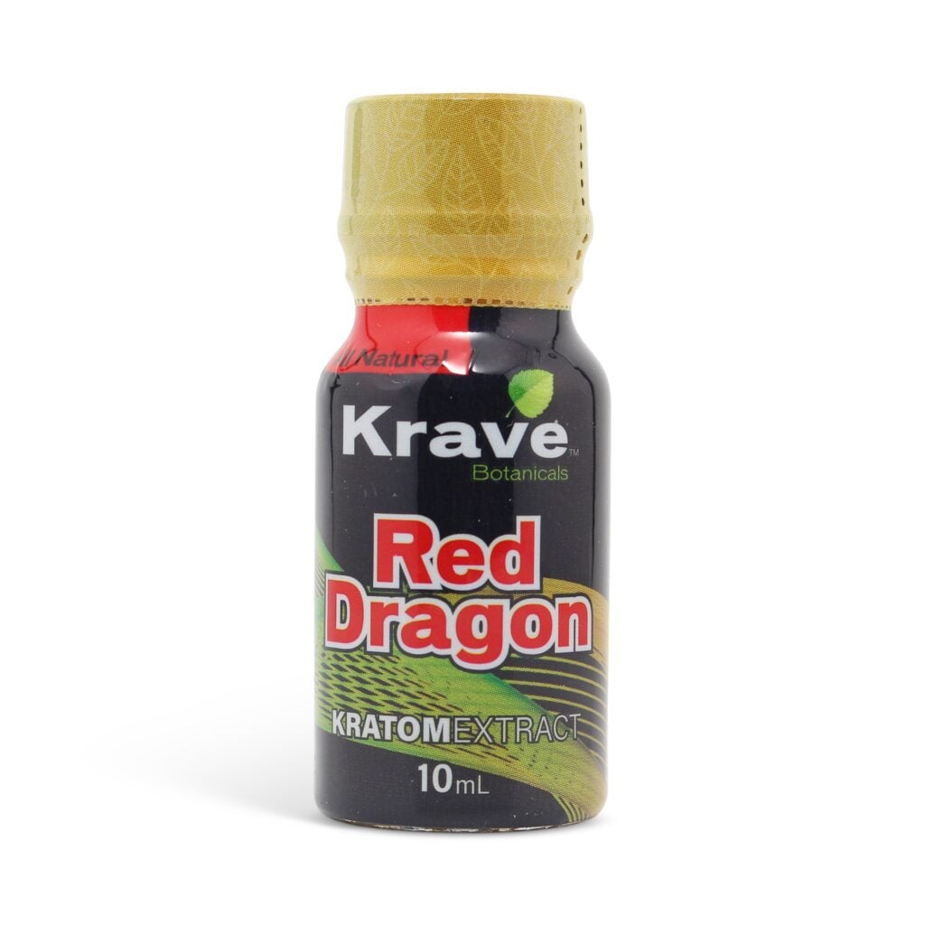 Krave Kratom Liquid Extract Shot Red Dragon 100mg 10ml