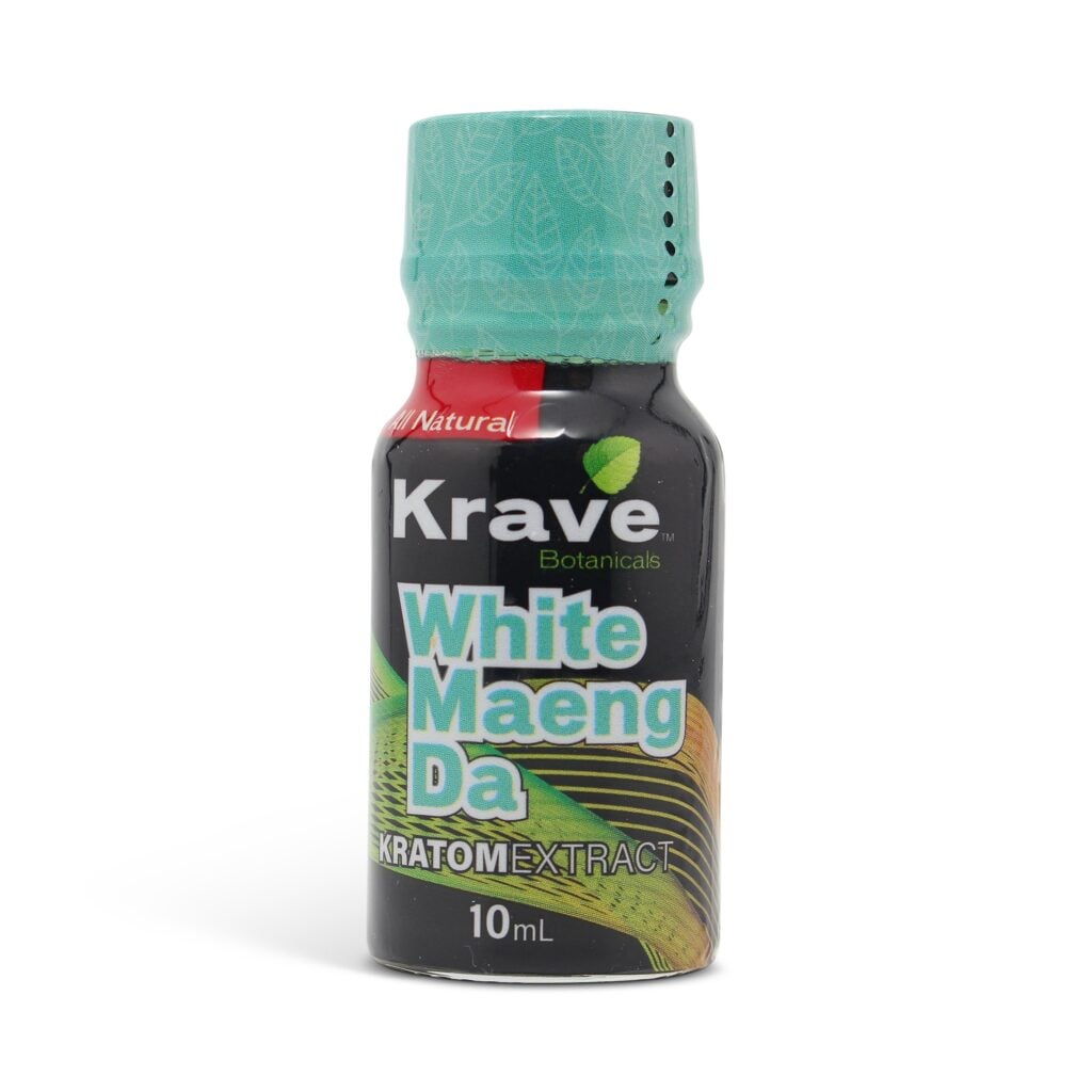 Krave Kratom Liquid Extract Shot White Maeng Da 100mg 10ml
