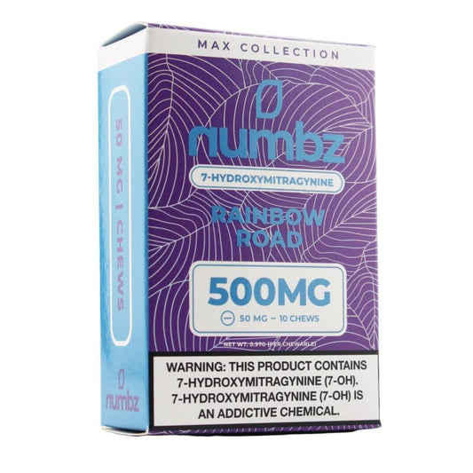 Numbz Kratom Leaf Extract Chewable Tablets Rainbow Road 50mg